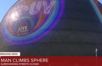 Some Fool Climbed the Las Vegas Sphere for an Anti-Abortion Rights Stunt