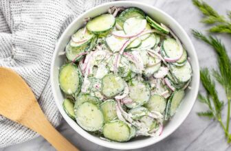 Creamy Cucumber Salad Recipe | The Keep At Residence Chef